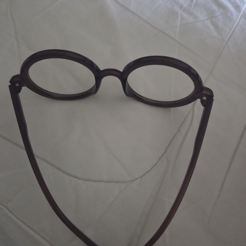 Chic Dark Brown Round Glasses - Picture 5 of 6